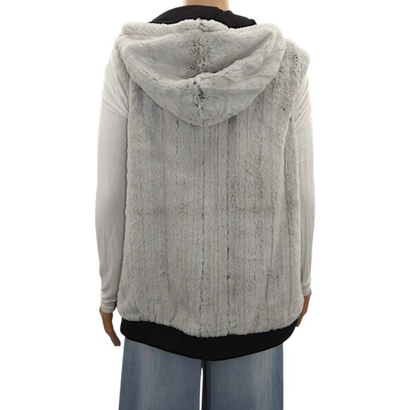 NWT NFL Bengals Faux Fur Vest XL Women’s Antigua Hooded Zip Team Apparel - Picture 4 of 14